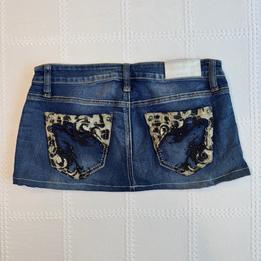 Denim Micro Mini Skirt
