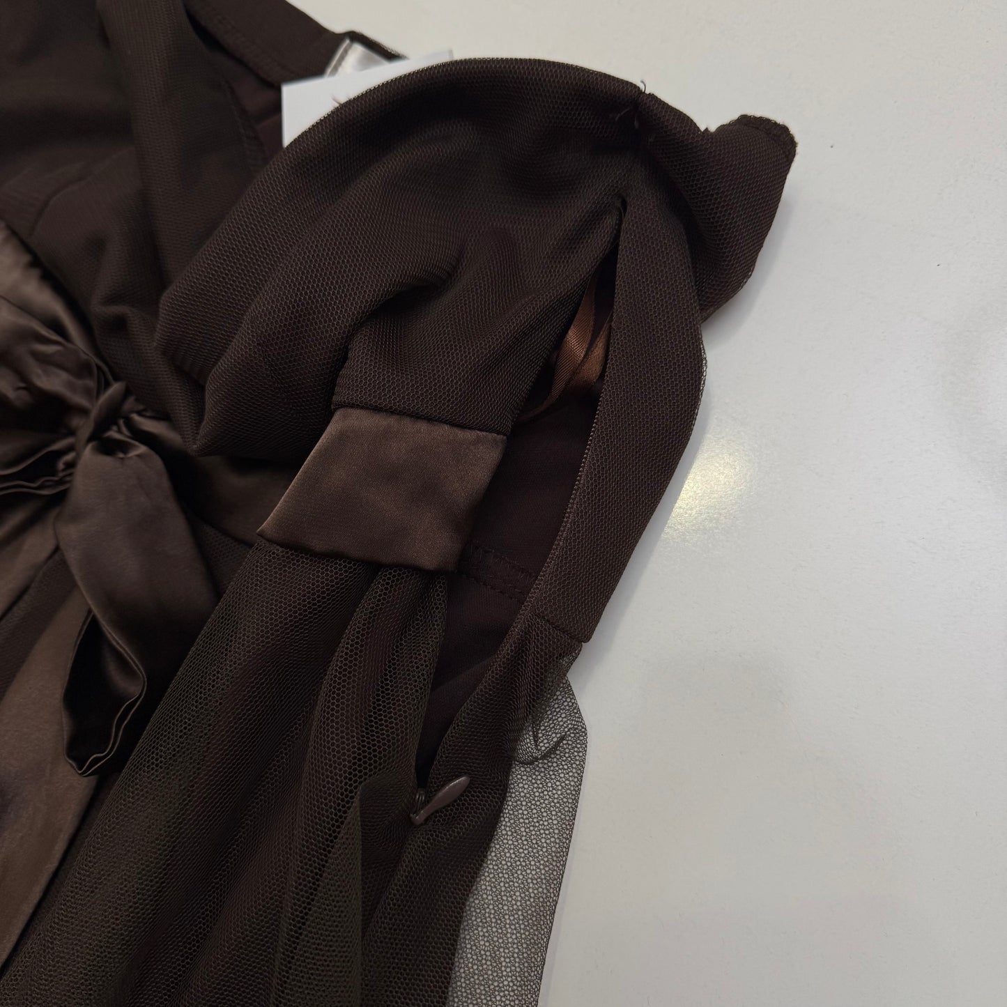 Brown Babydoll Mini Dress