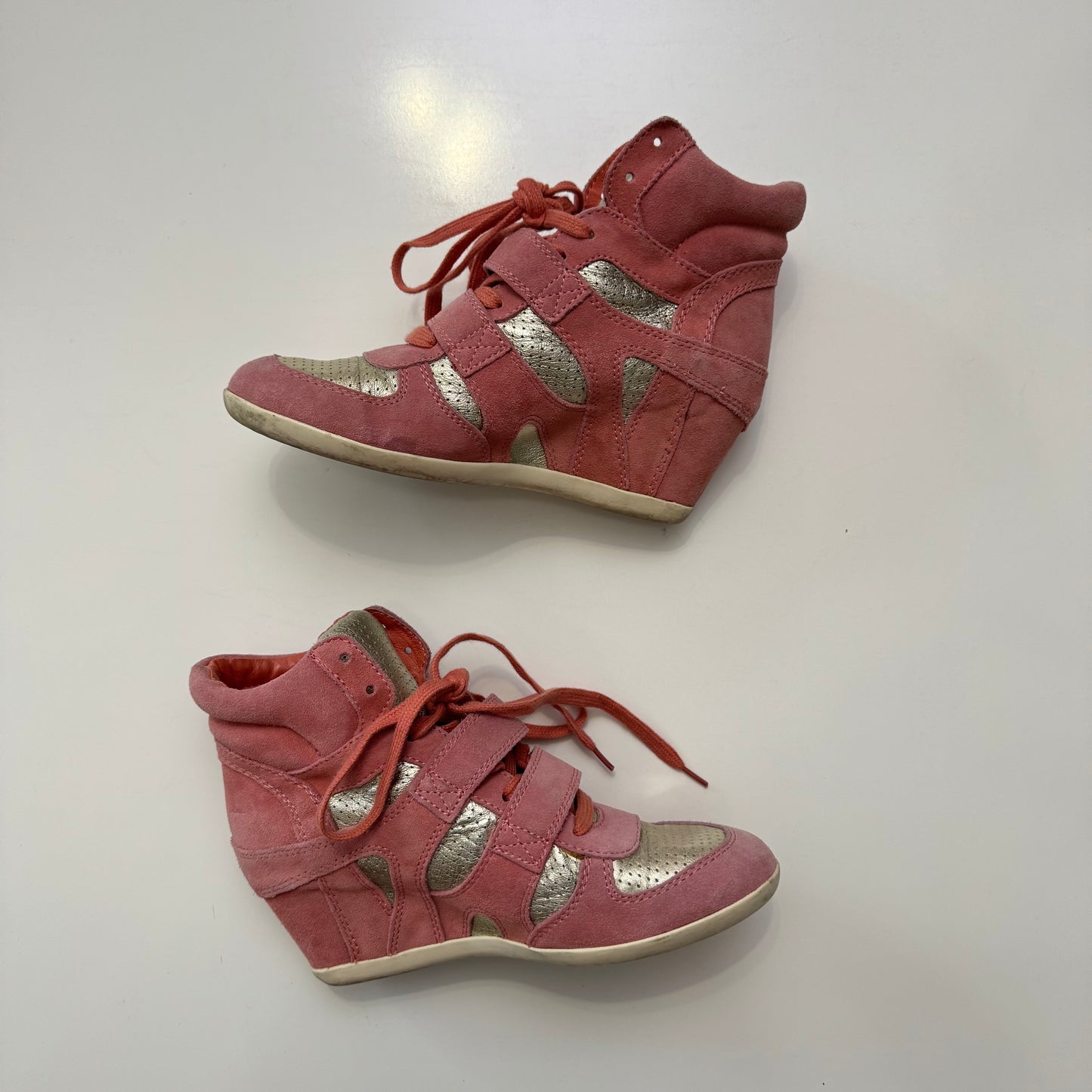 Pink Sneaker Wedges
