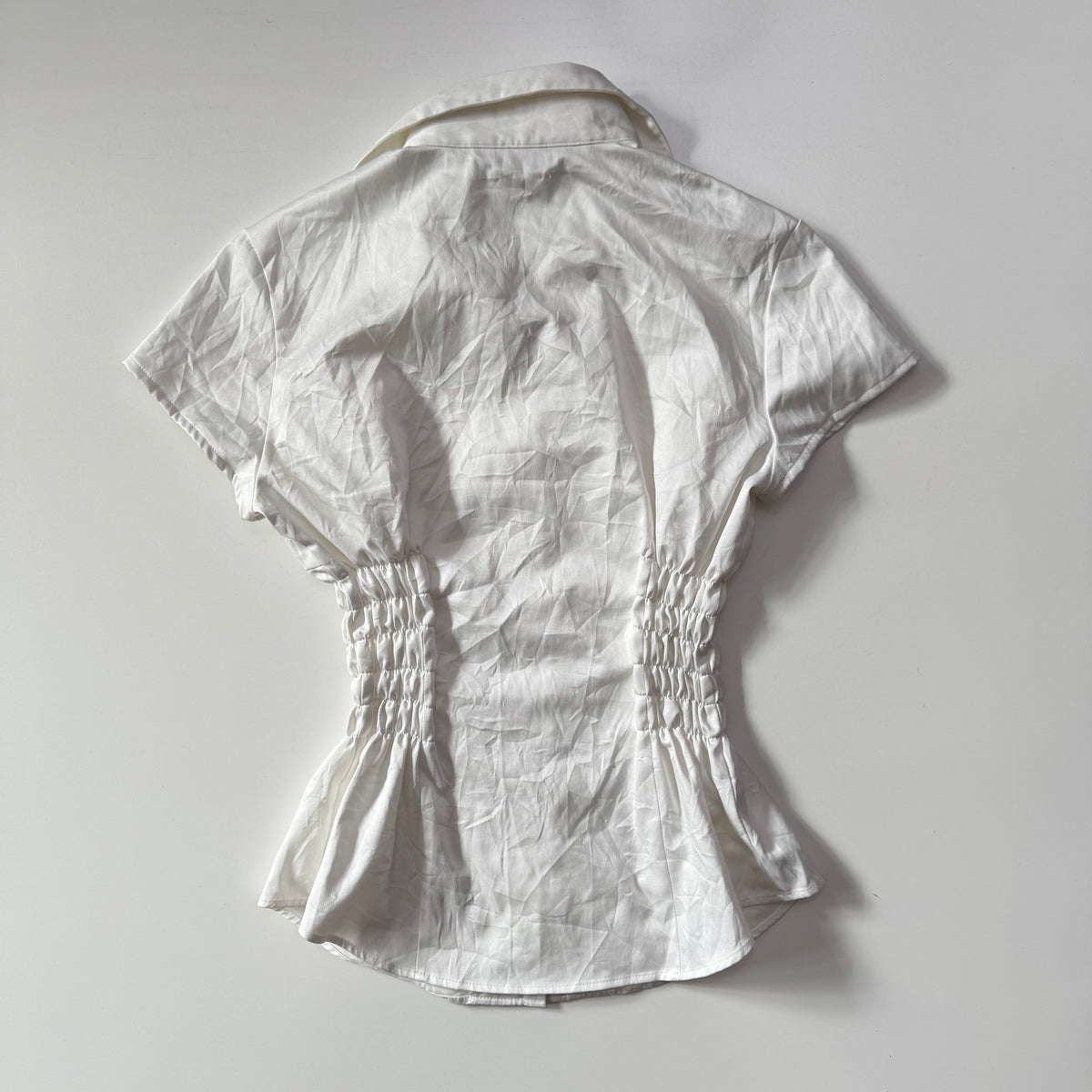 White Cinched Shirt