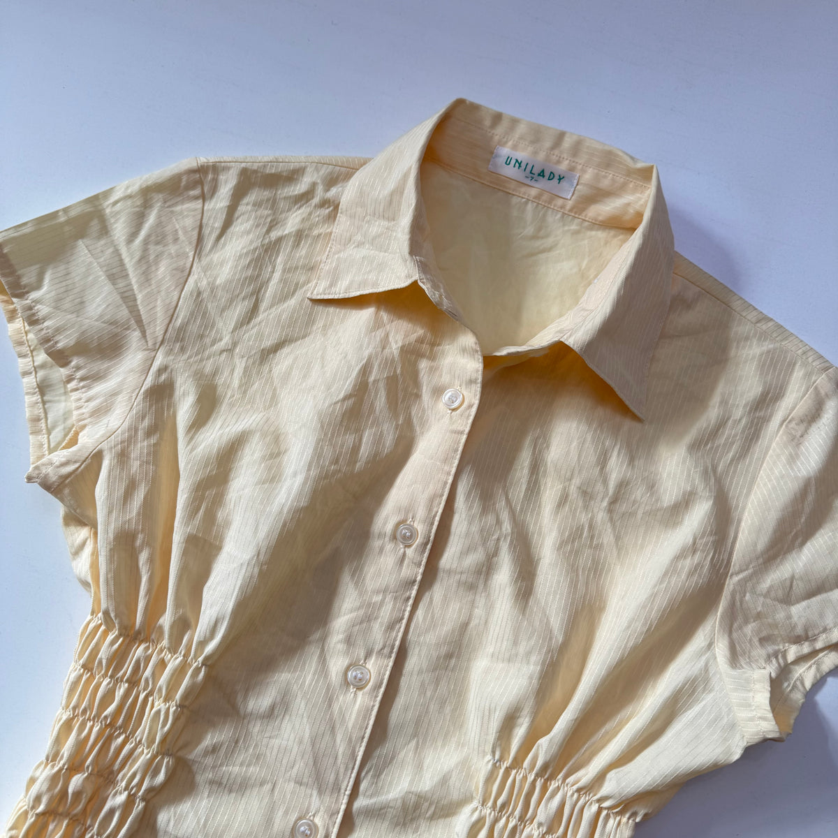 Yellow Cinched Blouse