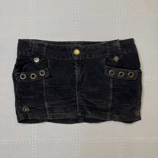 Grey Ruched Micro Mini