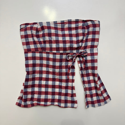 Plaid Strapless Top