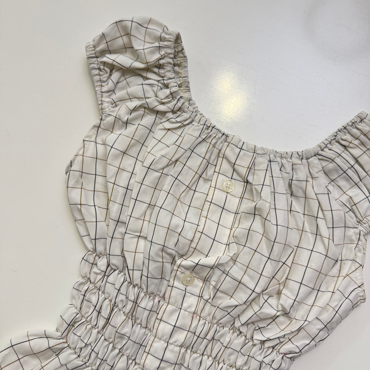 Plaid Milkmaid Top