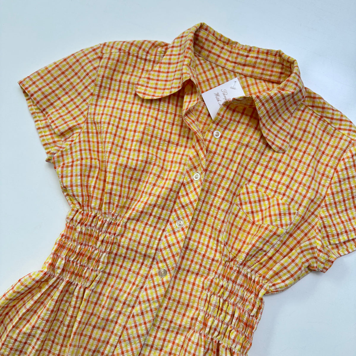 Gingham Cinched Shirt