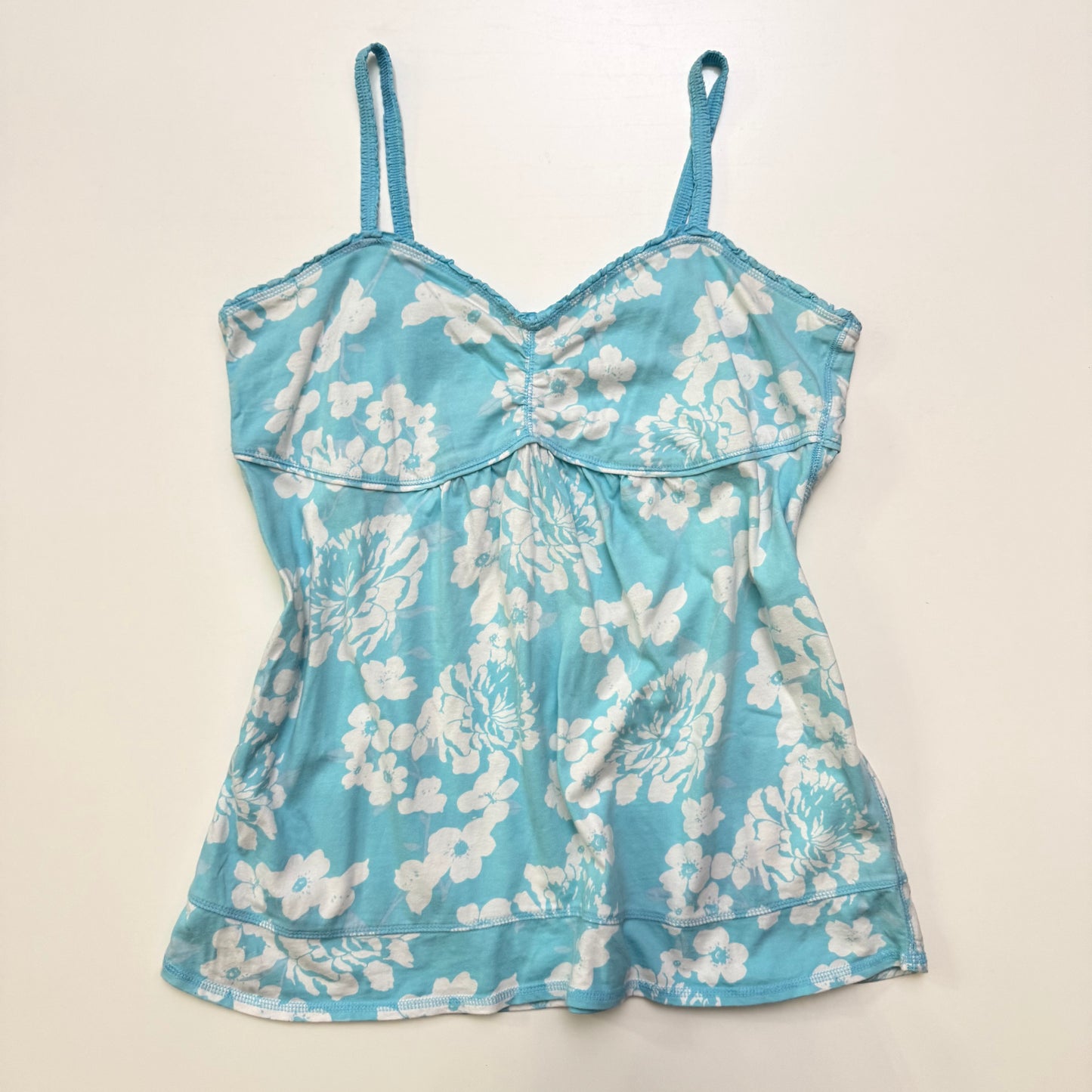 Blue + White Babydoll Top