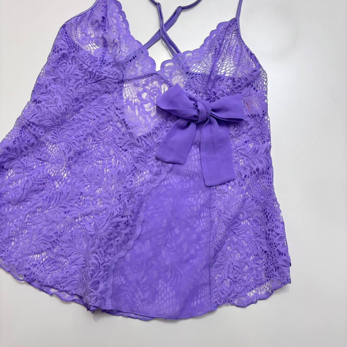 Purple Lace Babydoll Cami