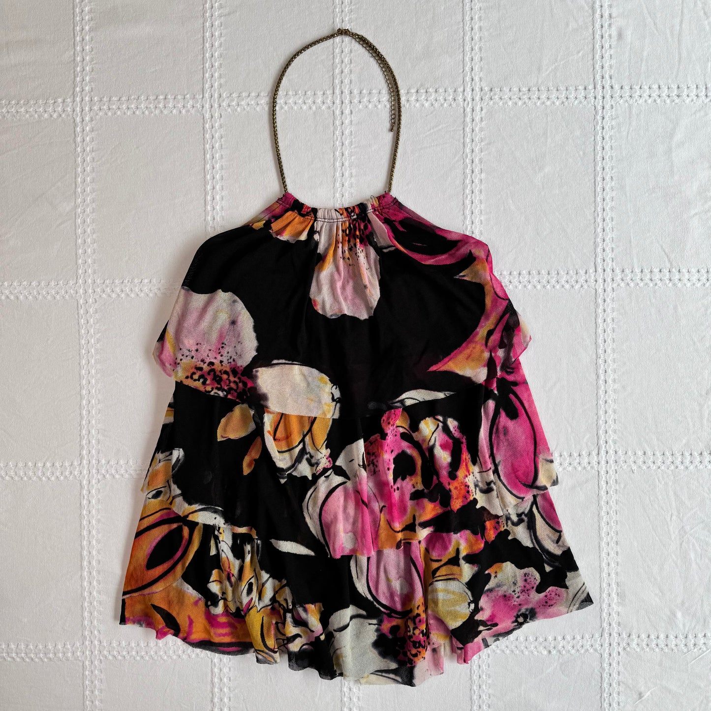 Ruffle Necklace Halter Top