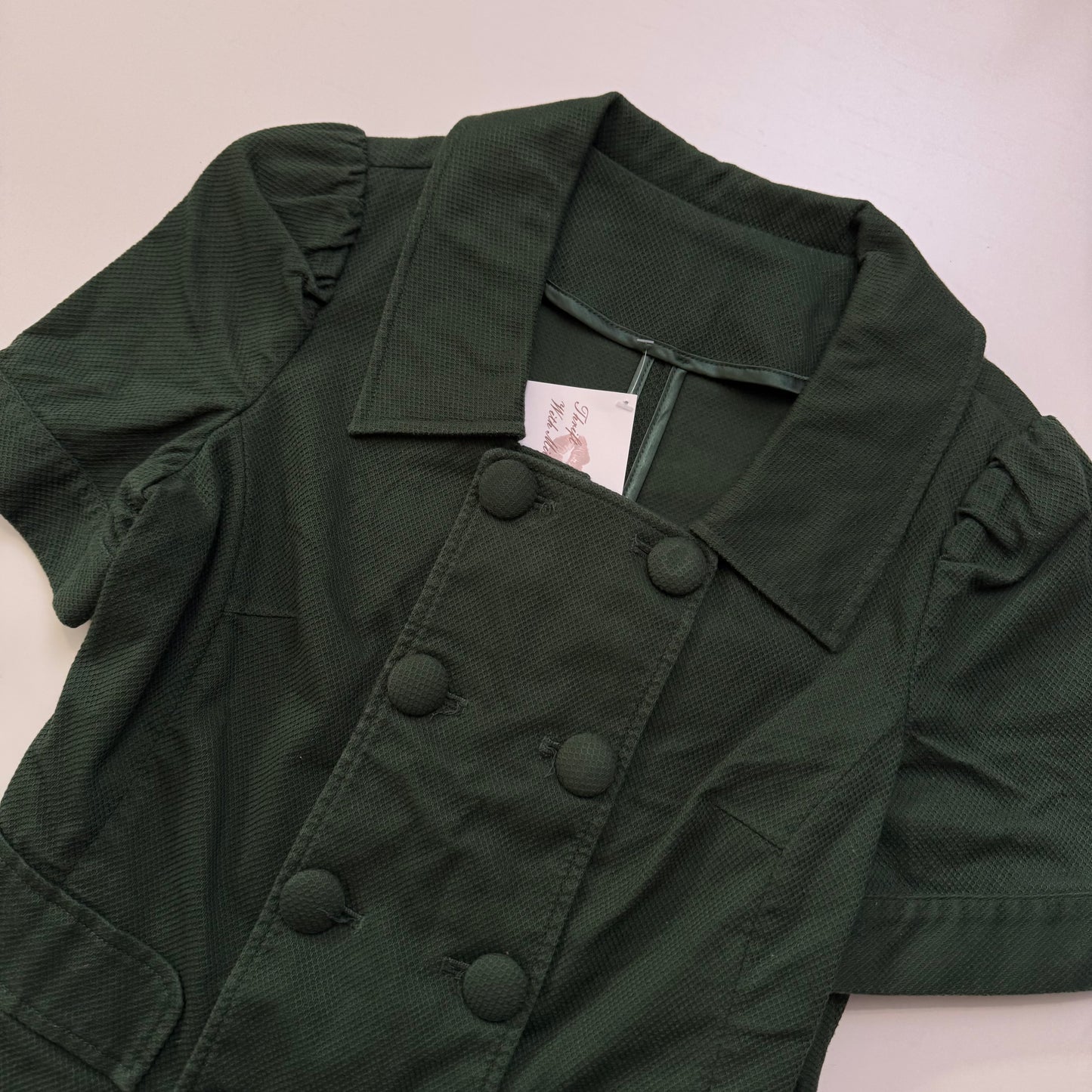 Green Short Sleeve Peacoat
