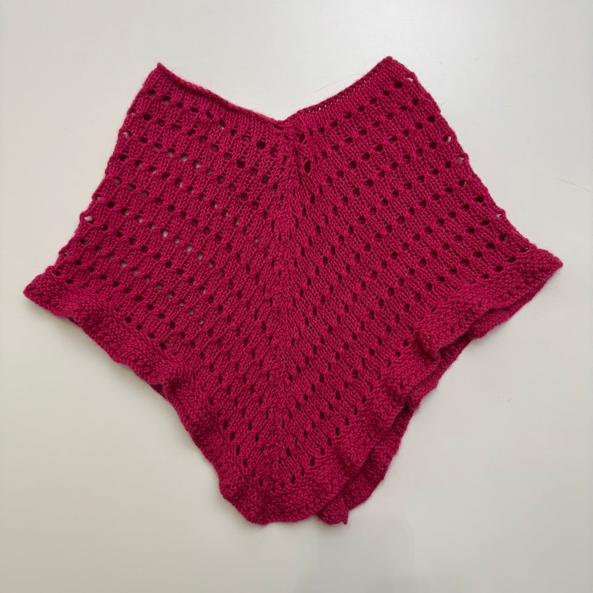 Pink Knit Poncho