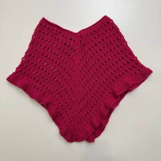 Pink Knit Poncho