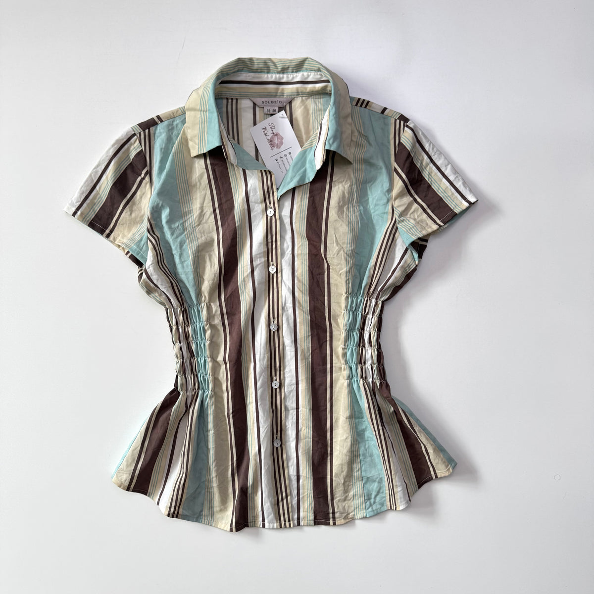 Stripy Cinched Blouse