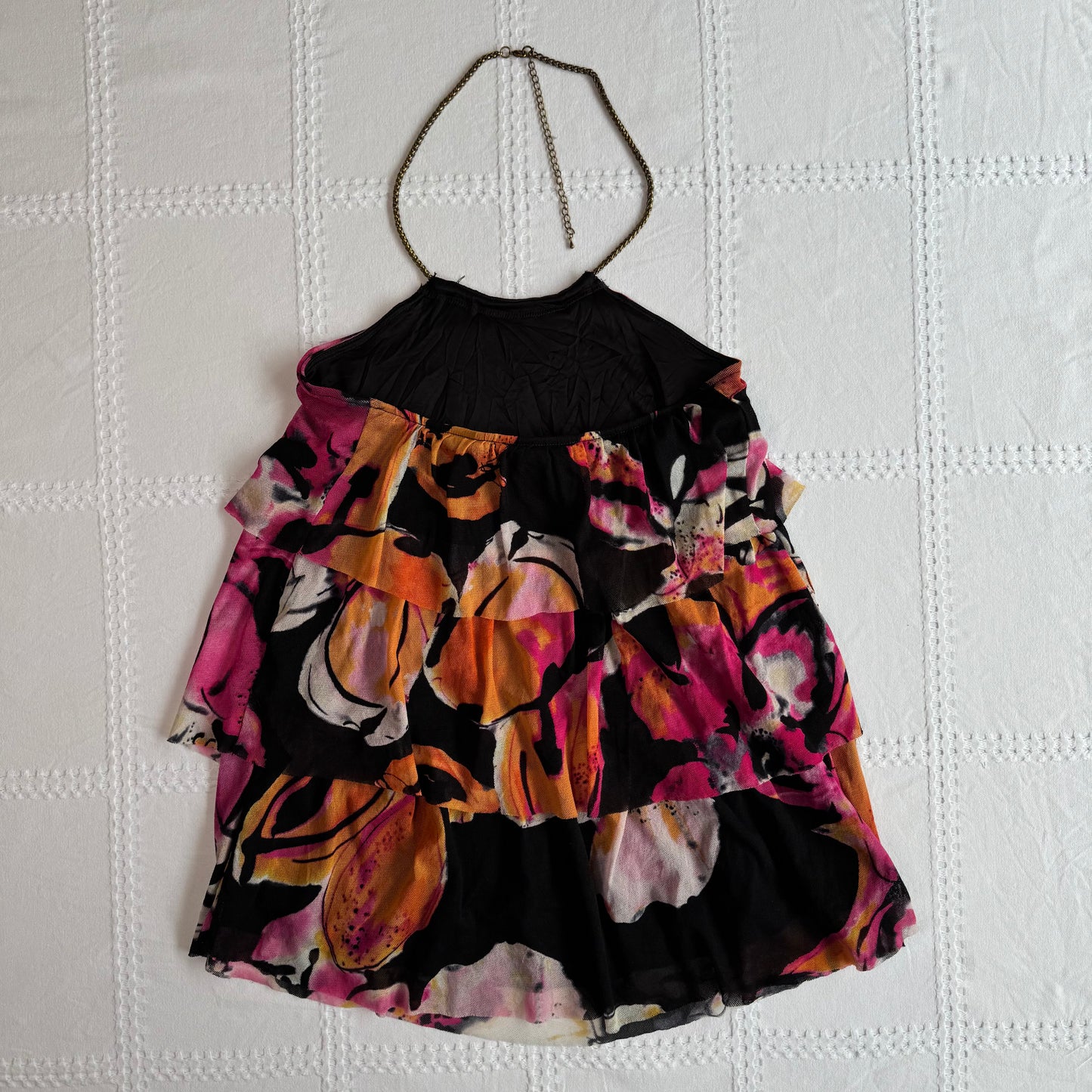 Ruffle Necklace Halter Top