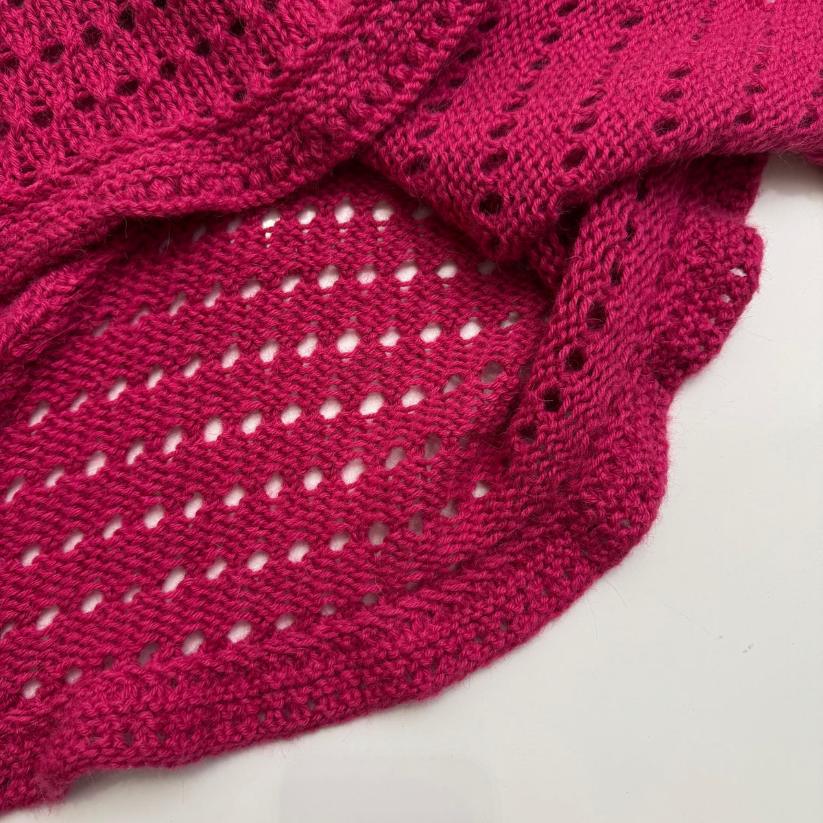 Pink Knit Poncho