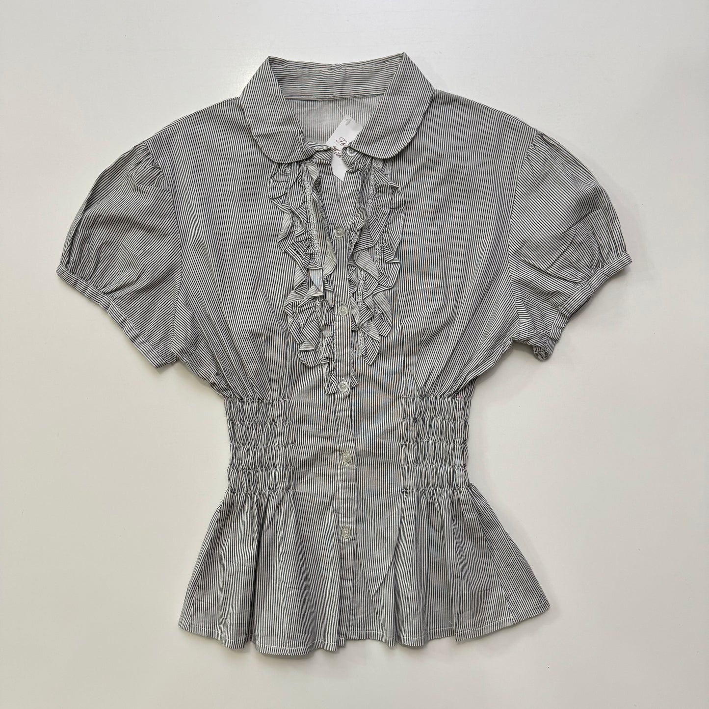 Cinched Button Up Blouse