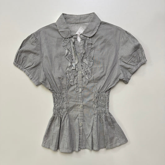 Cinched Button Up Blouse