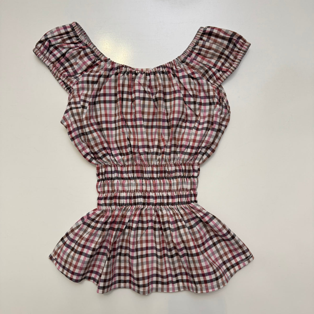 Gingham Milkmaid Top