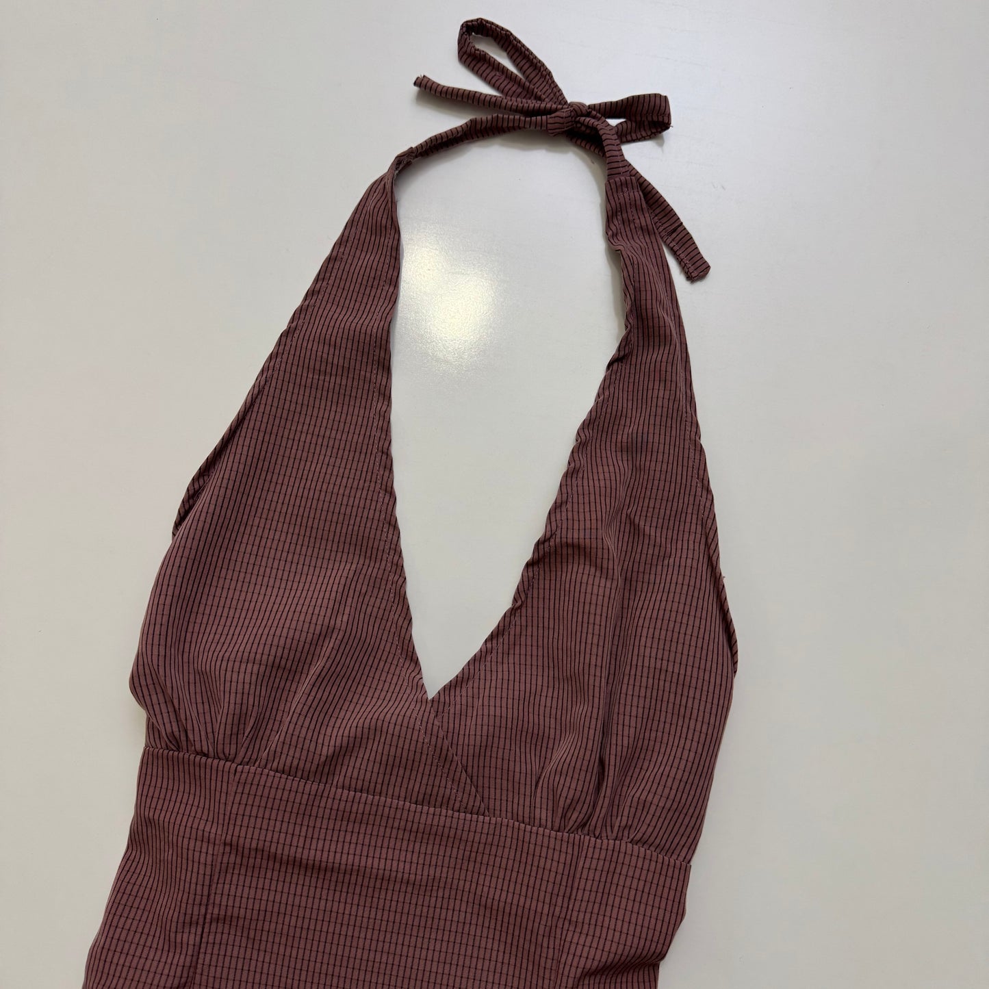 Plaid Babydoll Halter Top