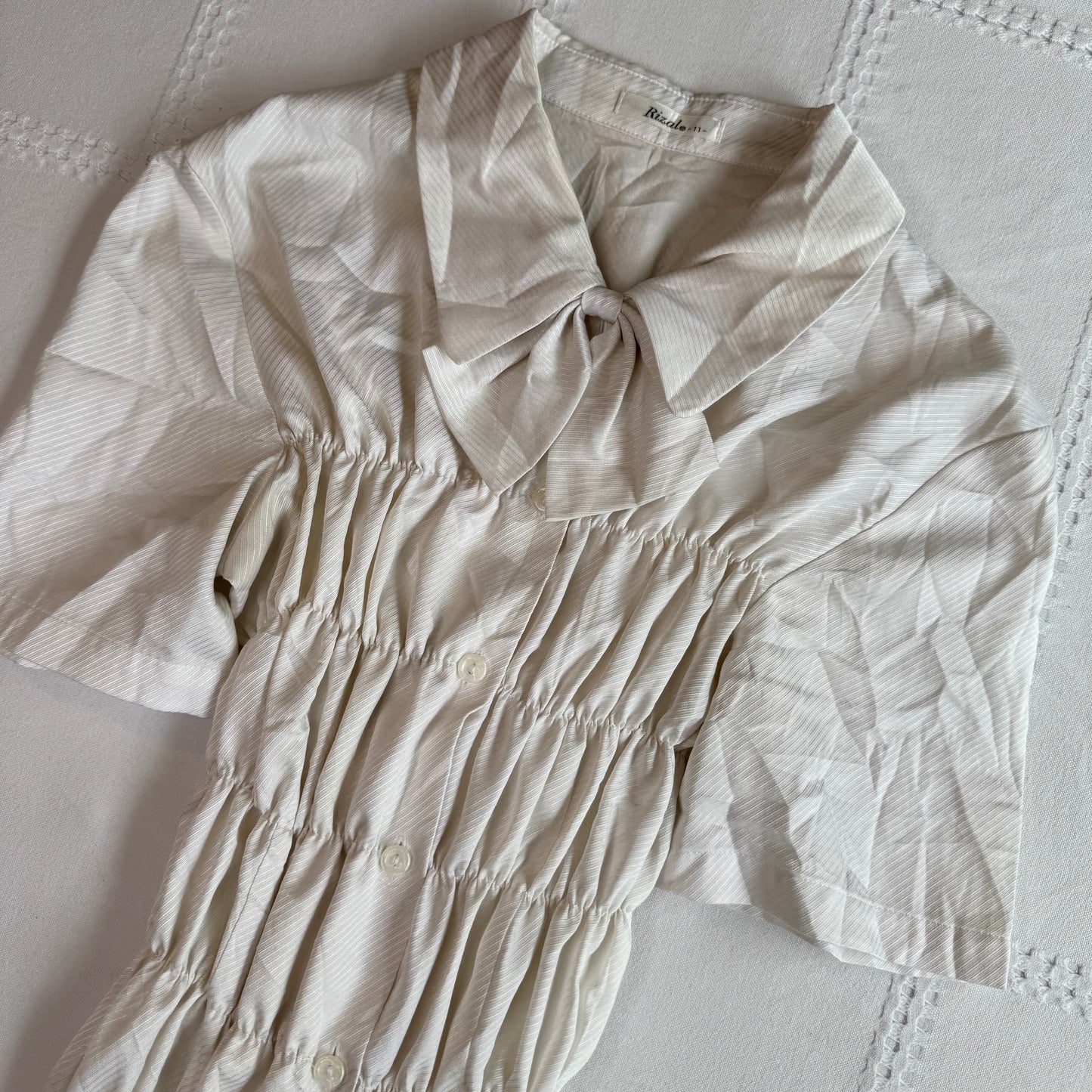 Ruched Button Up Blouse