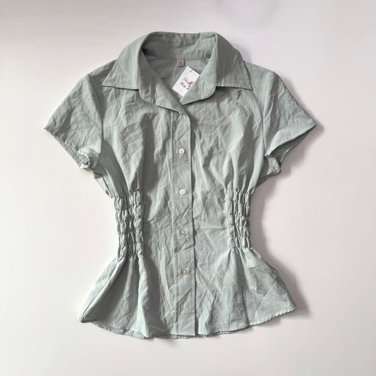 Cinched Button Up Blouse