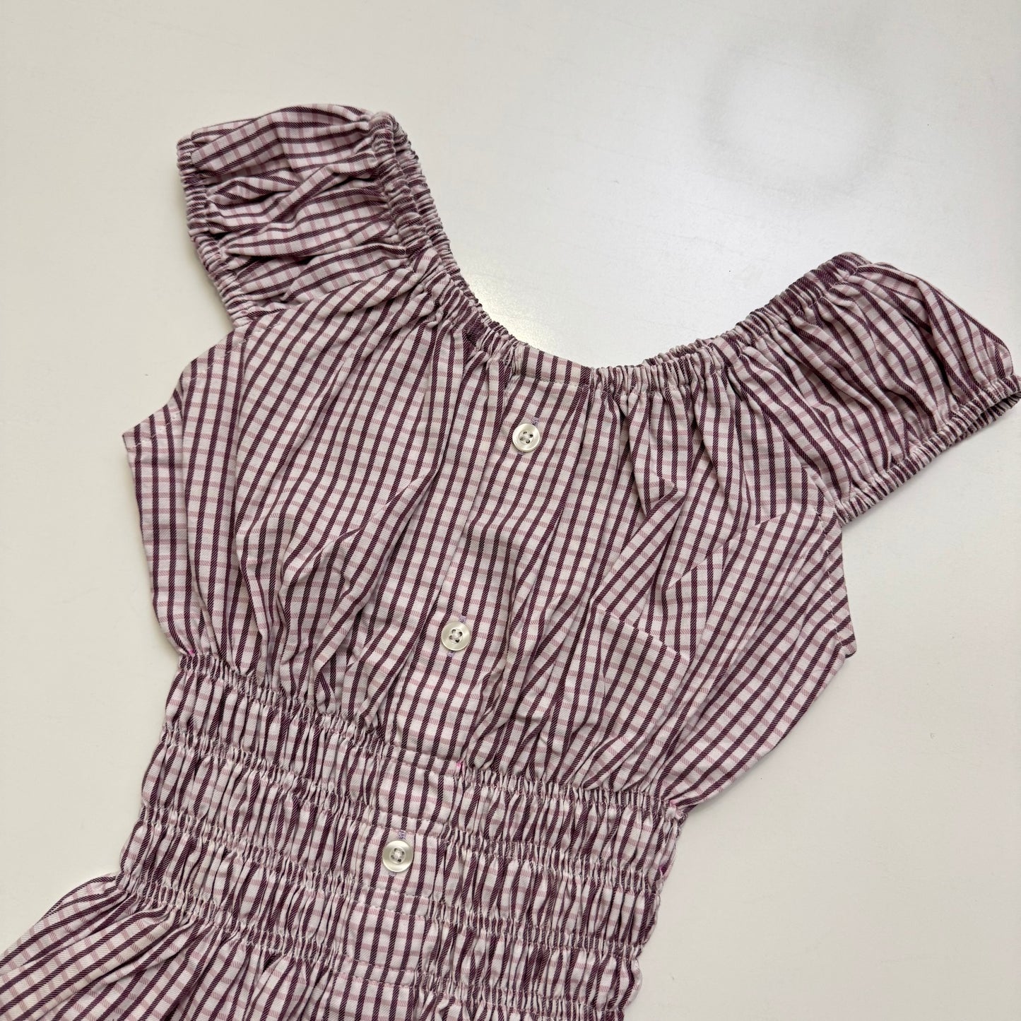 Gingham Milkmaid Top