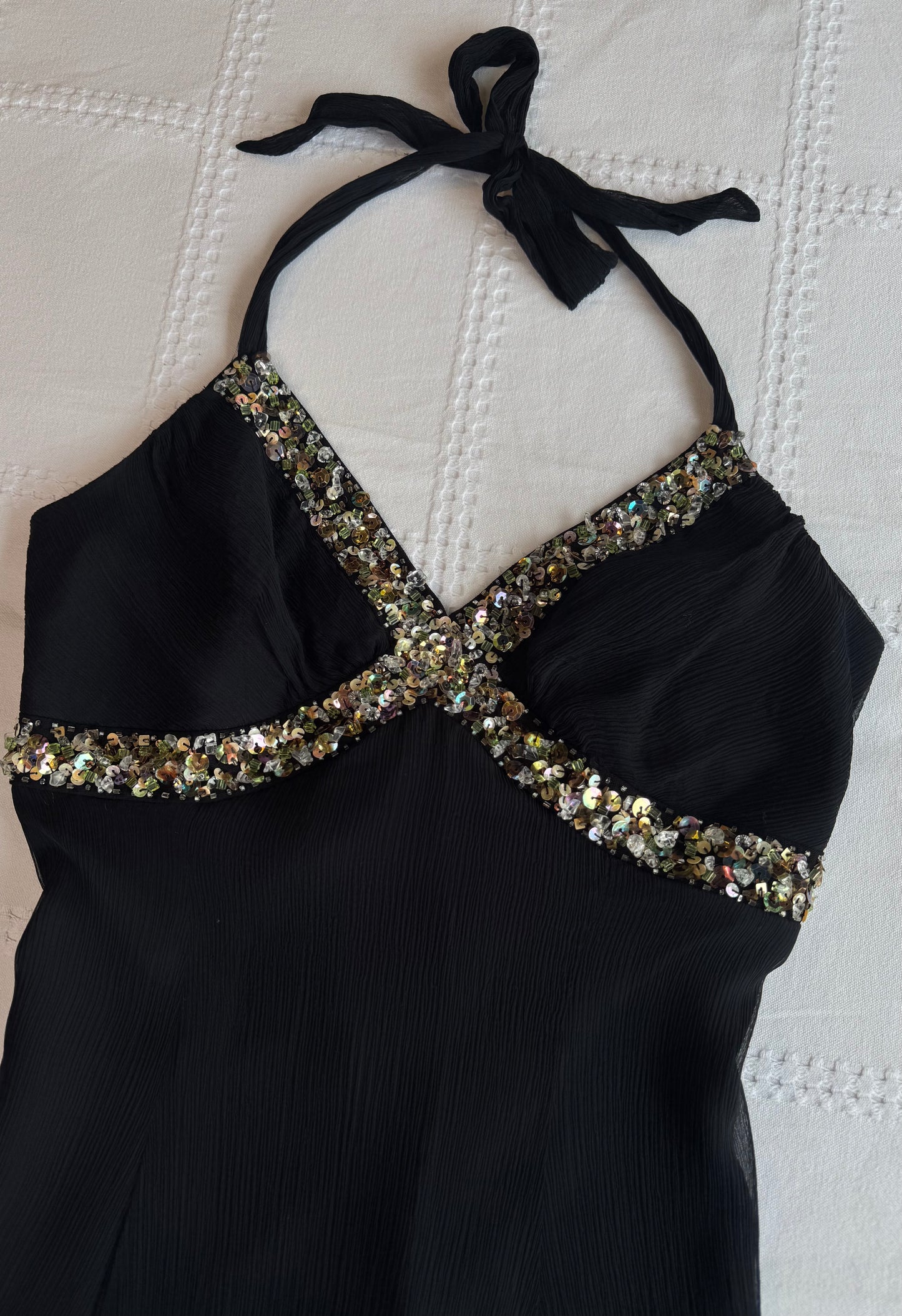 Silk Babydoll Halter Midi Dress