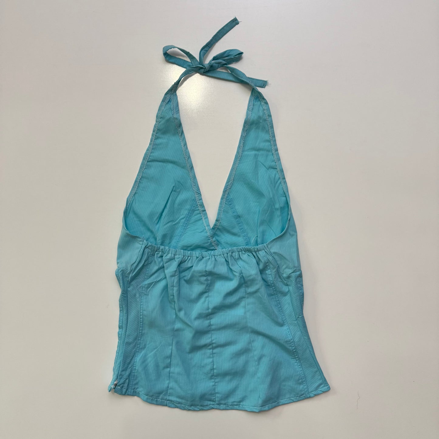 Blue Babydoll Halter Top