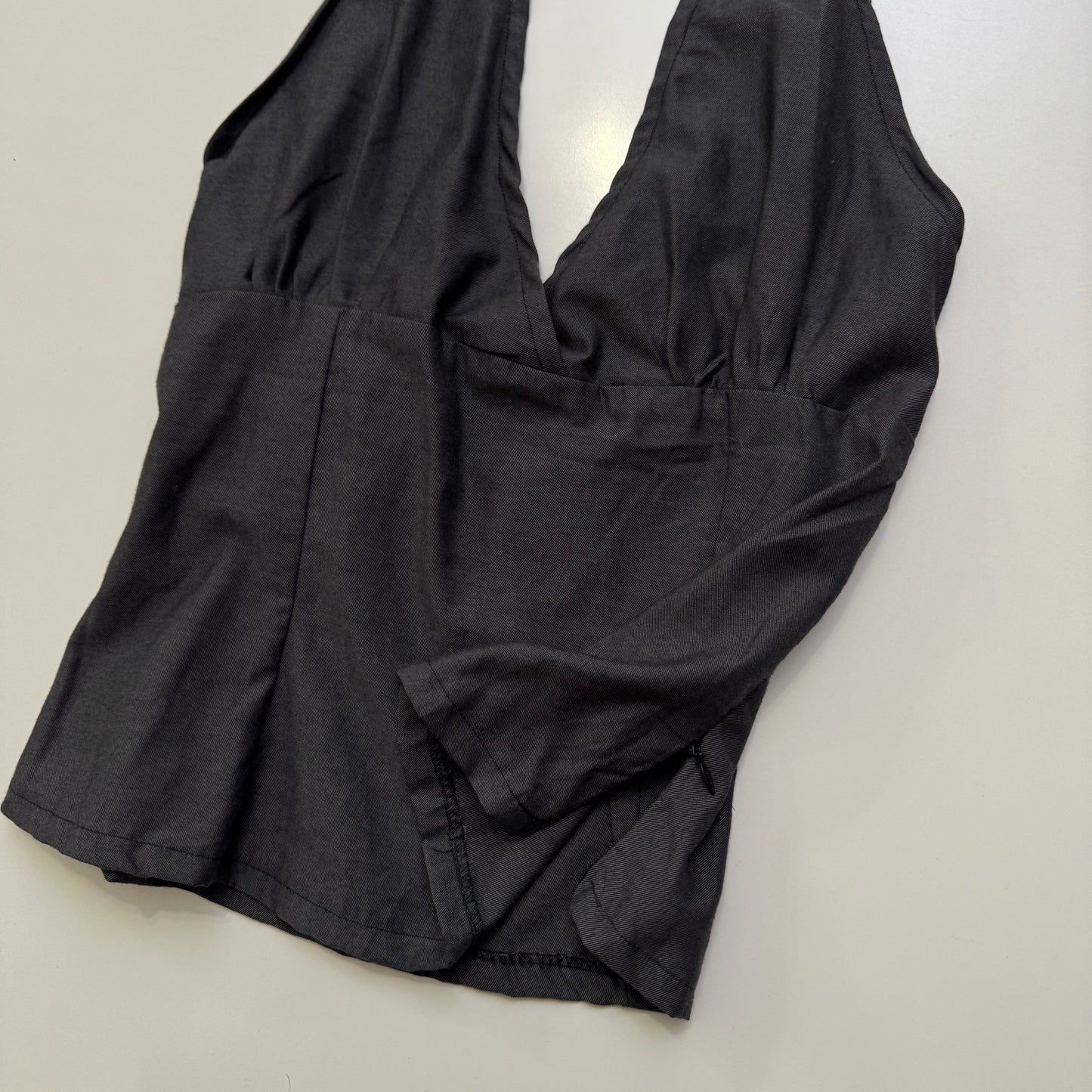 Grey Babydoll Halter Top