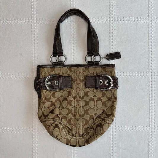 Coach Monogram Buckle Bag