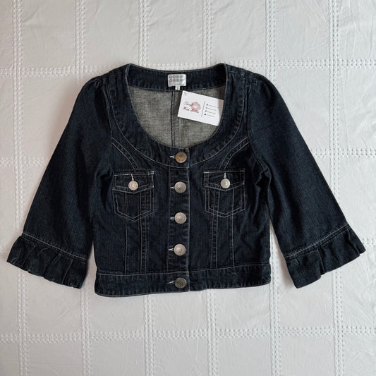 Denim Scoop Neck Top