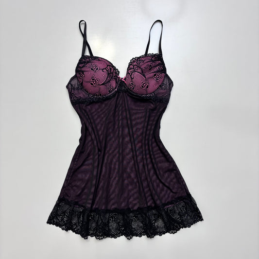 Pink + Black Babydoll Cami