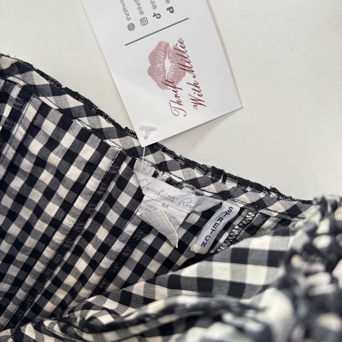 Gingham Corset Top