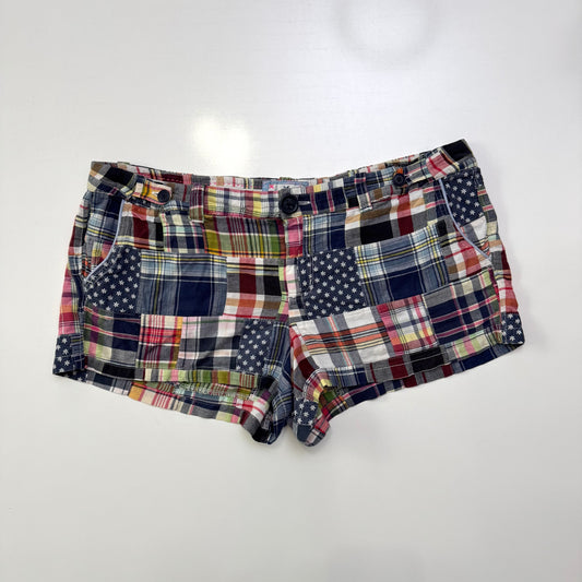 AE Plaid Patchwork Shorts