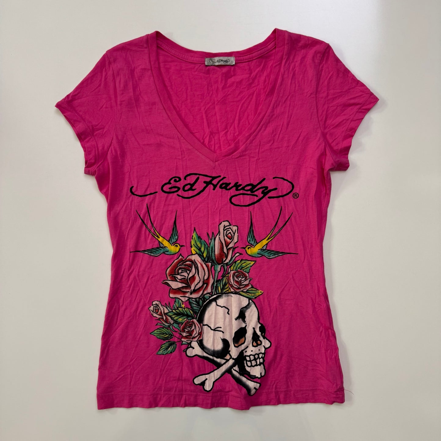 Ed Hardy Pink Graphic Tee