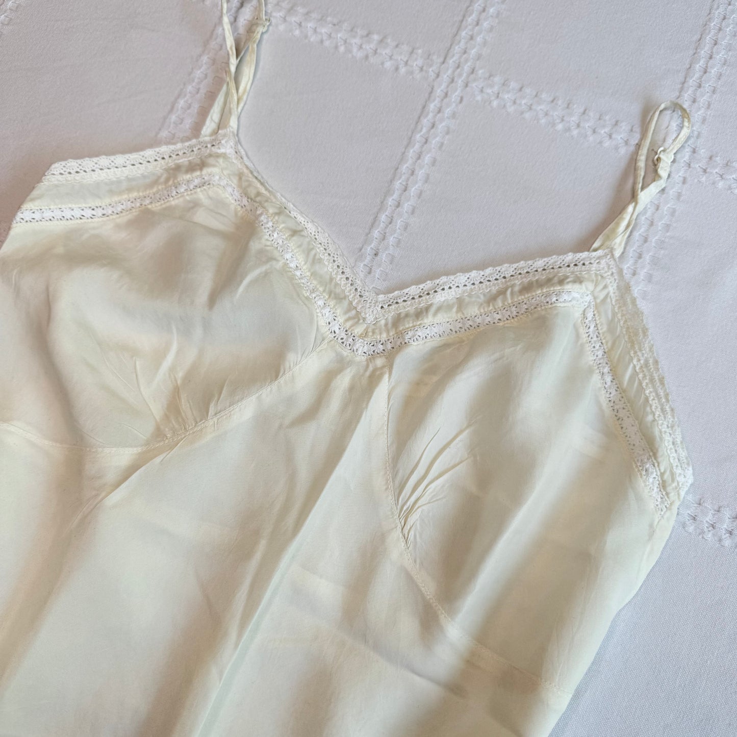 Cream Silk Babydoll Cami