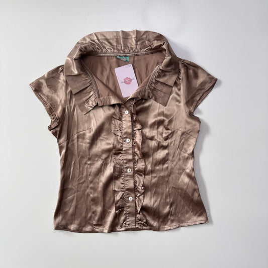 Satin Button Up Blouse