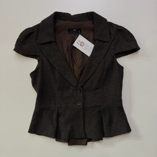 Brown Cap Sleeve Peacoat