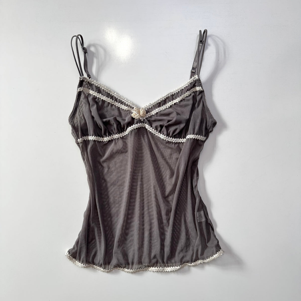 Grey Mesh Cami